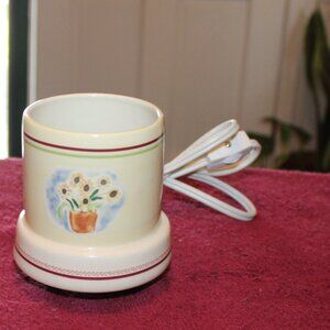 Vintage Electric Small Candle Warmer  - Sunflower design